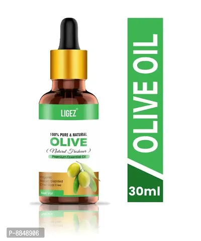 Ligez 100% Pure  Organic Olive Oil for Hair, Skin  Body Hair Oil (30 ml)