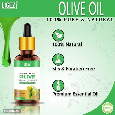 Ligez Cold Pressed Olive Oil - 100% Pure  Natural Hair Oil (15 ml)-thumb3