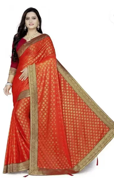 Stylish Lycra Saree with Blouse piece For Women