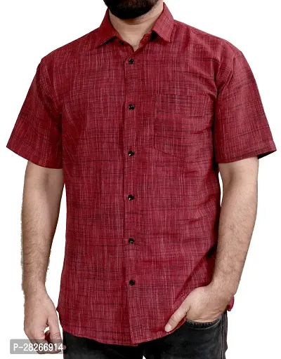 Classic Cotton Blend Solid Casual Shirt for Men