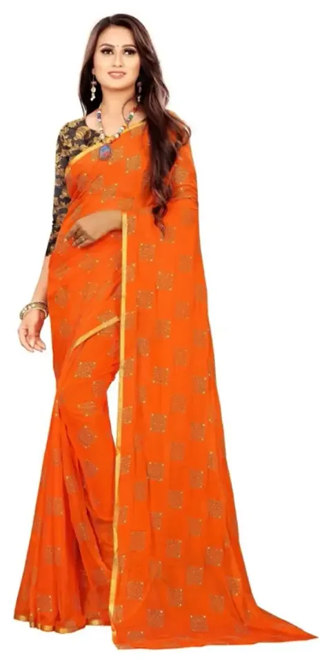 Fancy Chiffon Saree with Blouse Piece