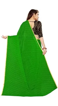 Attractive Chiffon Foil Print Saree with Blouse piece-thumb2