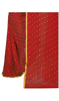 Attractive Chiffon Foil Print Saree with Blouse piece-thumb3