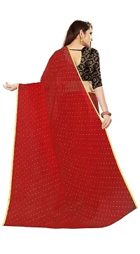 Attractive Chiffon Foil Print Saree with Blouse piece-thumb4