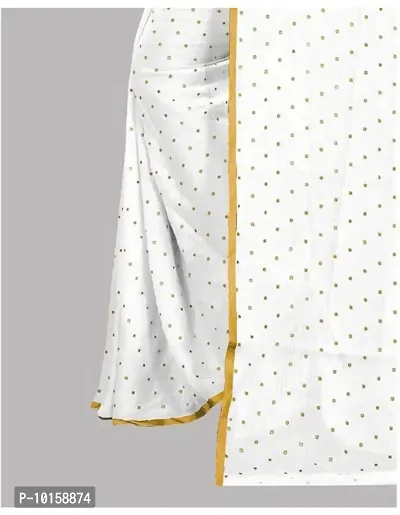 Attractive Chiffon Foil Print Saree with Blouse piece-thumb3