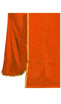 Attractive Chiffon Foil Print Saree with Blouse piece-thumb1