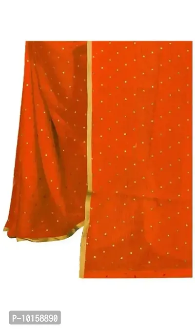 Attractive Chiffon Foil Print Saree with Blouse piece-thumb2