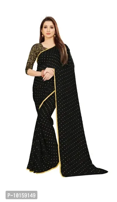 Attractive Chiffon Foil Print Saree with Blouse piece