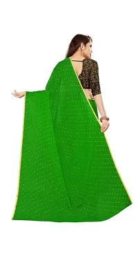 Attractive Chiffon Foil Print Saree with Blouse piece-thumb3