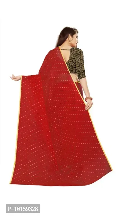 Attractive Chiffon Foil Print Saree with Blouse piece-thumb4