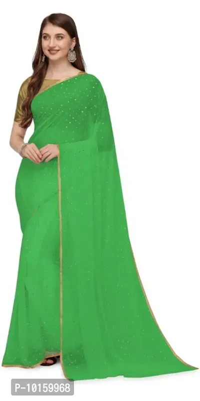 Attractive Chiffon Foil Print Saree with Blouse piece-thumb4