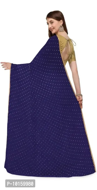 Attractive Chiffon Foil Print Saree with Blouse piece-thumb3