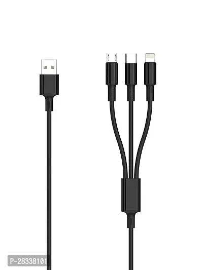 SP7 Unbreakable 3 in 1 USB Fast Charging Cable with Type C-thumb0