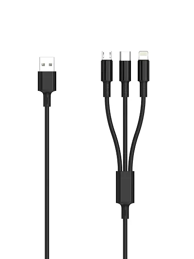 SP7 Unbreakable 3 in 1 USB Fast Charging Cable with Type C