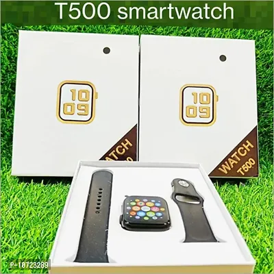 - T500 Smart Watch with Bluetooth Calling 44 mm Touch Screen Black Smartwatch (Black Strap, Standard).-thumb0