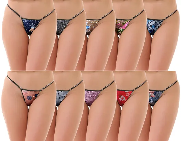 Women Girls G-String Panty (Set Of 10)