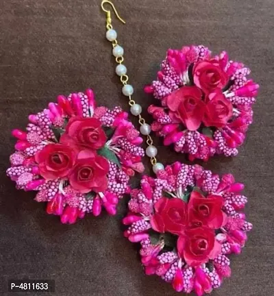 Trendy Fabric Flower Earring for women