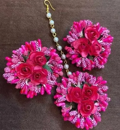 Trendy Fabric Flower Earring for women