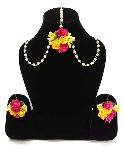 Fashionable Floral Jewellery Set for Haldi/Mehandi