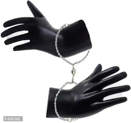 Modern Silver Couple Bracelet-thumb0