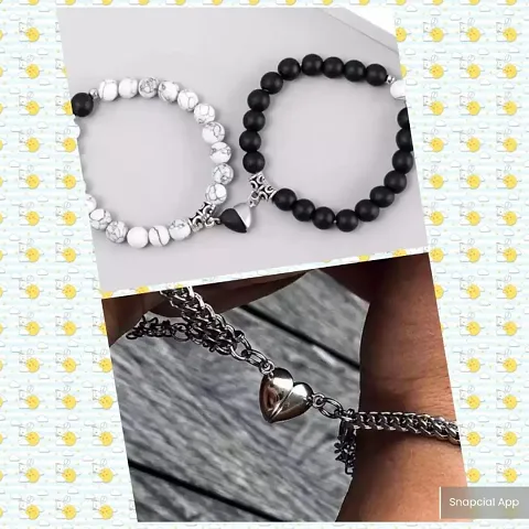 Alluring Alloy Couple Bracelet Combo