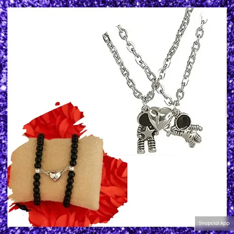 Stylish Couple Necklace And Bracelet Combo