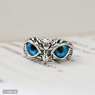 Vintage Devils Eye Owl Ring Opening Adjustable Jewelry Wholesale for Men and Women-thumb0