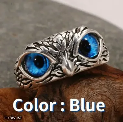 Vintage Devils Eye Owl Ring Opening Adjustable Jewelry Wholesale for Men and Women-thumb0