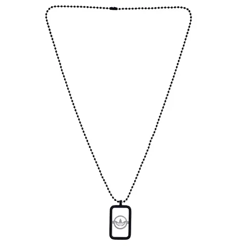 Mens Silver Alloy Chain With Pendant