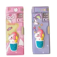 Unicorn Art Polyester Pencil Box Color May Vary-thumb2