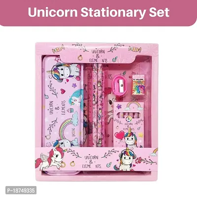 Stationery Unicorn Art Metal Pencil Box-thumb0