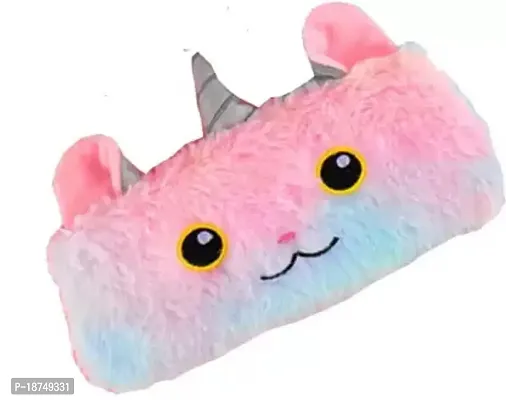 Unicorn Rainbow Fur Pencil Pouch Case For Kids-thumb0