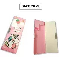 Unicorn Art Polyester Pencil Box Color May Vary-thumb1