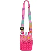 Pop It Unicorn Bags For Girls Fidget Toys , Pop It Sling Bags For Girls Or Popit Bag , Purse Or Kids , Popet Bag ,Pack Of 1- Multicolour-thumb1