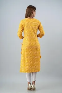 VRSS Enterprises Women's Cotton LAHARIYA Long Kurta (XX-Large, Canary Yellow)-thumb1