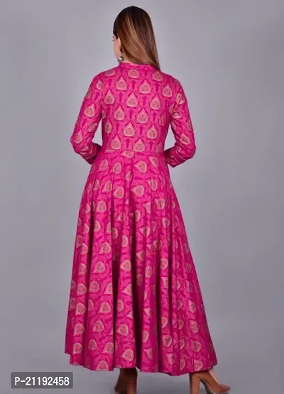 VRSS Enterprises Women's Beautiful Gown (Medium, Magenta Pink)-thumb2