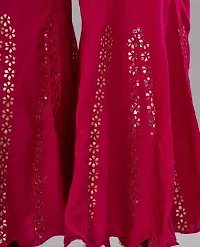 VRSS Enterprises Women's Free Size Sequined Palazzo (Free, Magenta Pink)-thumb4