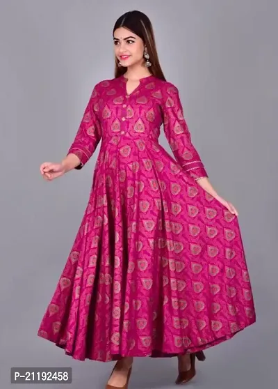 VRSS Enterprises Women's Beautiful Gown (Medium, Magenta Pink)-thumb3