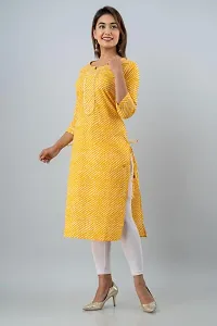 VRSS Enterprises Women's Cotton LAHARIYA Long Kurta (XX-Large, Canary Yellow)-thumb2