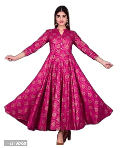 VRSS Enterprises Women's Beautiful Gown (Medium, Magenta Pink)-thumb0