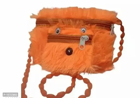 Stylish Orange Wool  Sling Bags For Women