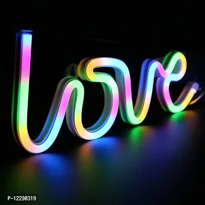 Neon Love Signs Light LED Love Art Decorative Marquee Sign - Wall Decor/Table Decor for Wedding Party Kids Room Living Room House Bar Pub Hotel Beach Recreational Valentines Day Decoration (m-thumb0