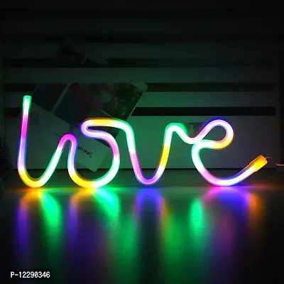 Neon Love Signs Light LED Love Art Decorative Marquee Sign - Wall Decor/Table Decor for Wedding Party Kids Room Living Room House Bar Pub Hotel Beach Recreational Valentines Day Decoration (m-thumb0