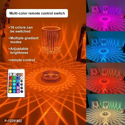 Hcetigol Crystal Diamond Table Lamp Dimmable Touch and Remote Control Romantic 16 Color Diamond Table Lamps USB Rechargable LED Night Stand Lamp (Multicolor)-thumb5