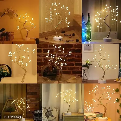 Hcetigol Tabletop Bonsai Tree Light with 36 Pearls LED, 20 Good Luck Plant, DIY Artificial Lamp Tree Lamp Decoration, Battery/USB Operated (Warm White)-thumb2