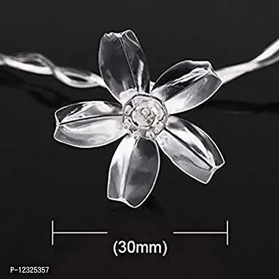 Hcetigol 16 LED Silicone Flower String Cherry Blossom Flower Fairy String Lights, 3 Meters LED Christmas Lights for Diwali Home Decoration (Warm White)-thumb5