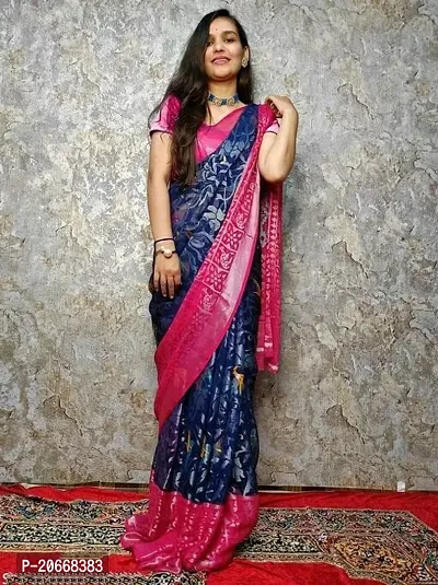 Stylish Women Chiffon Saree with Blouse piece-thumb0