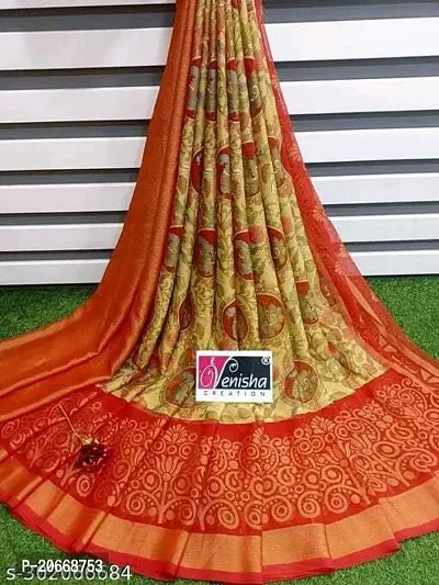 Stylish Women Chiffon Saree with Blouse piece-thumb0