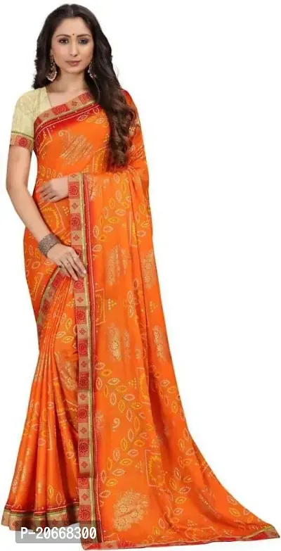 Stylish Women Georgette Saree with Blouse piece