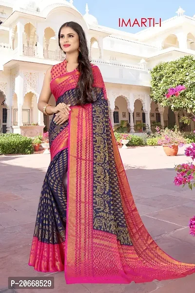 Stylish Women Chiffon Saree with Blouse piece-thumb0